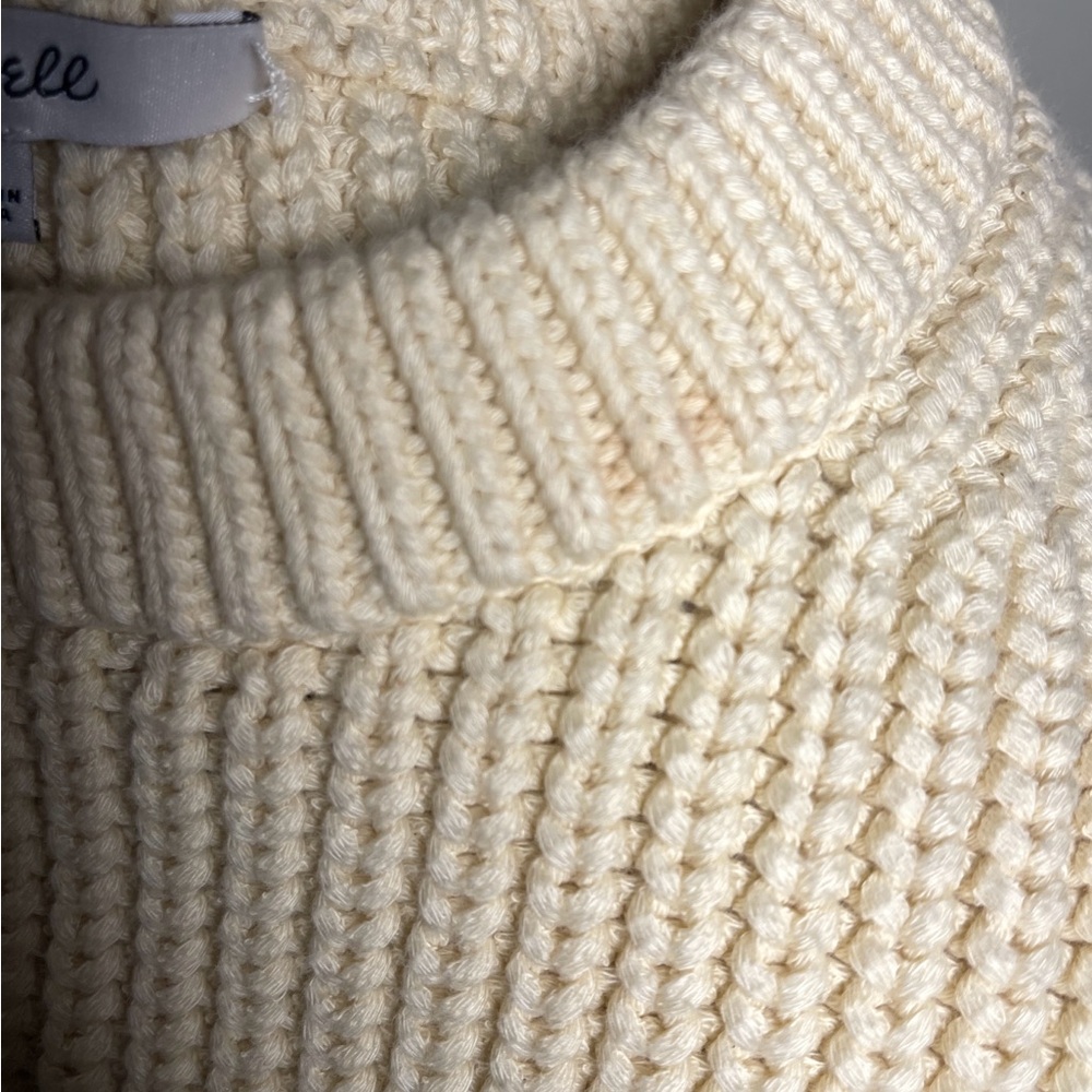 Madewell Sweater Vest Women’s Medium Cream Knit Sleeveless Pullover - Picture 6 of 8
